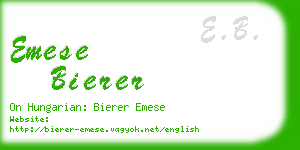 emese bierer business card